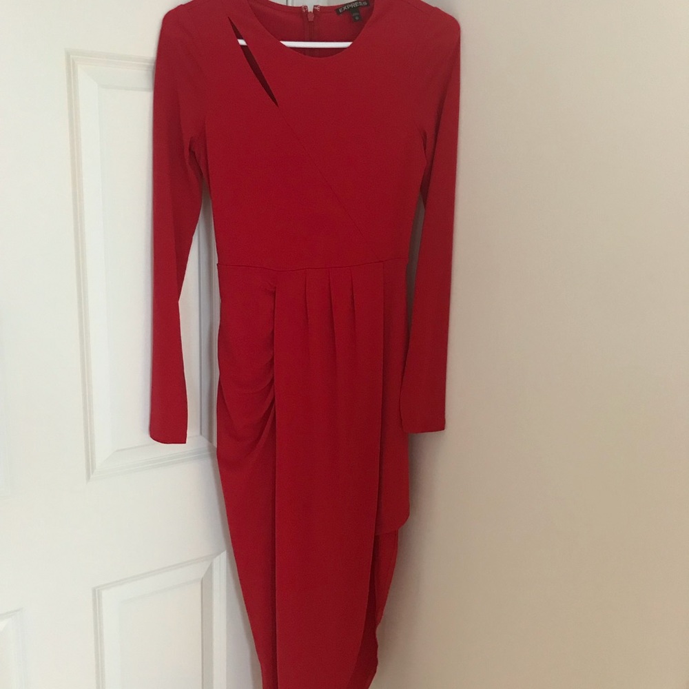 Red Express asymmetrical dress